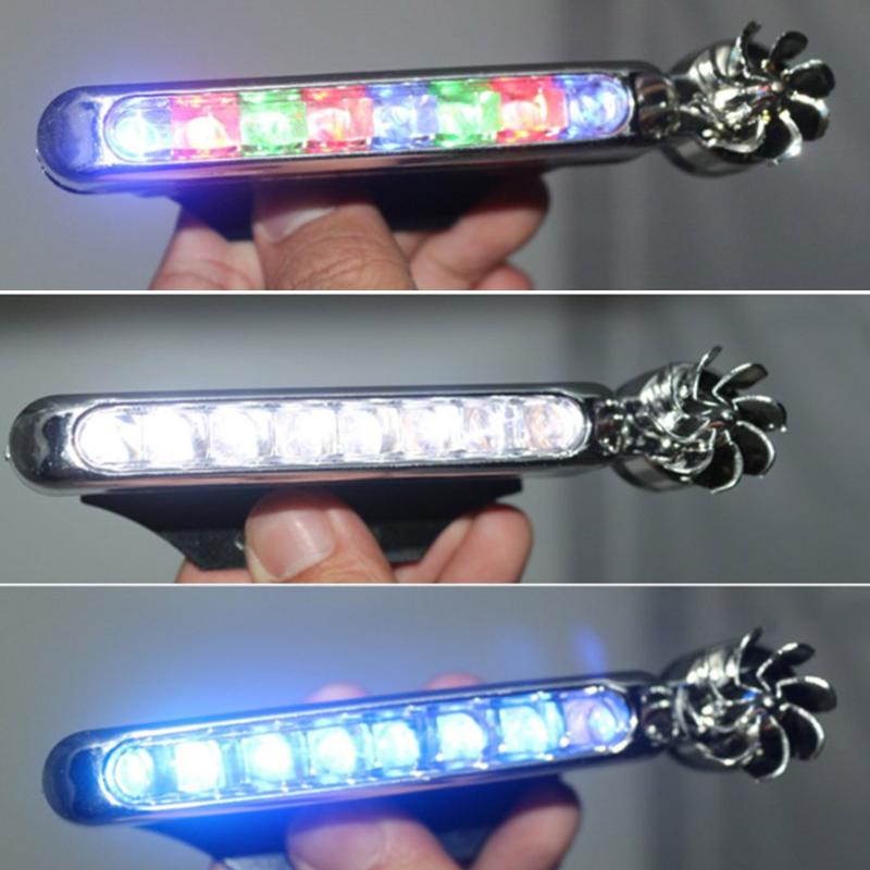 

Car Headlights 8 Leds Cars No Wiring Wind Power Grille Vehicle Light With Fan Rotation For Fog Warning Running Lamp