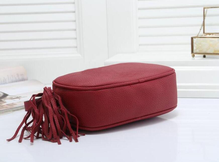 

Fashion Women Handbags purse bag SOHO DISCO Bag Leather tassel zipper Shoulder bags Crossbody Messenger handbag, Black