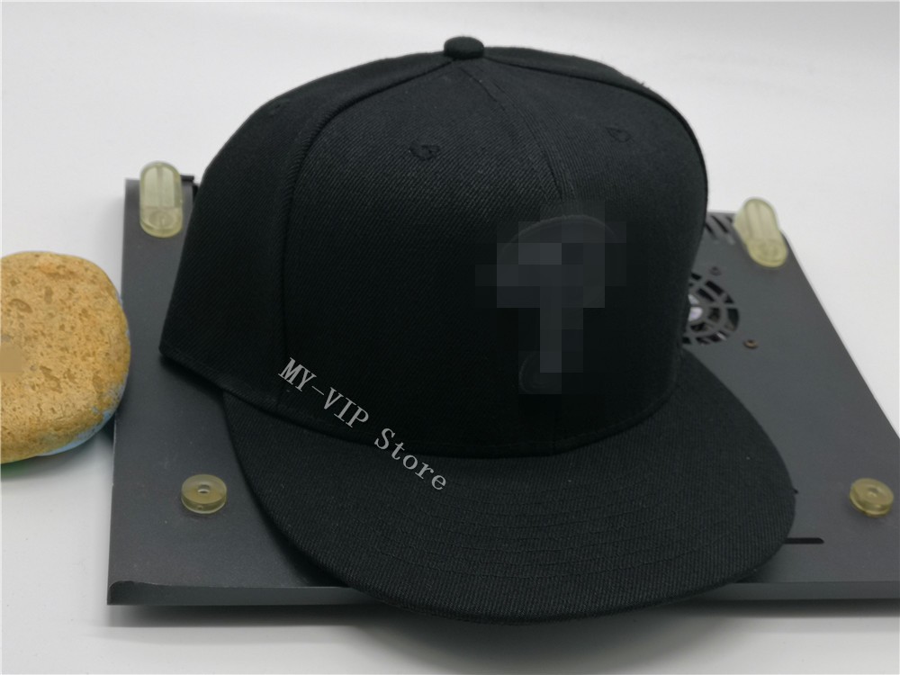 

New 2021 Fitted Caps Letter p All Black Color Hip Hop Size Hats Black Baseball Caps Adult Flat Peak Men Women Red Full Closed Gorra, Vip-06