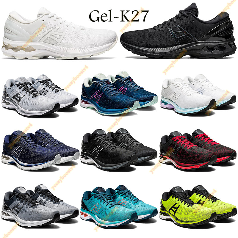 

Gel-K27 Running Shoes triple black white pure silver Men Women Sneakers Mako Blue classic red platinum GS Trainers with Tag EUR 36-45, 12.platinum