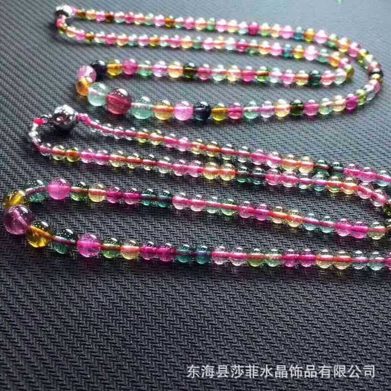 

saffi crystal natural bracelet single ring women's jewelry color tourmaline, Black