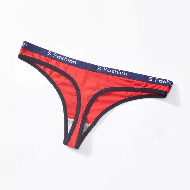 

Women's Panties Sexy Low Waisted Traceless T-Shaped Pants, Fashionable Pure Cotton Comfortable And Breathable Triangle Pants, Black;pink