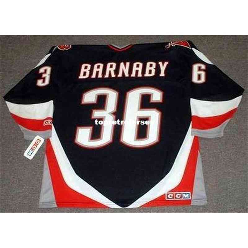 

Wholesale Mens Matthew Barnaby 1996 Ccm high end Retro Hockey Jersey, Black