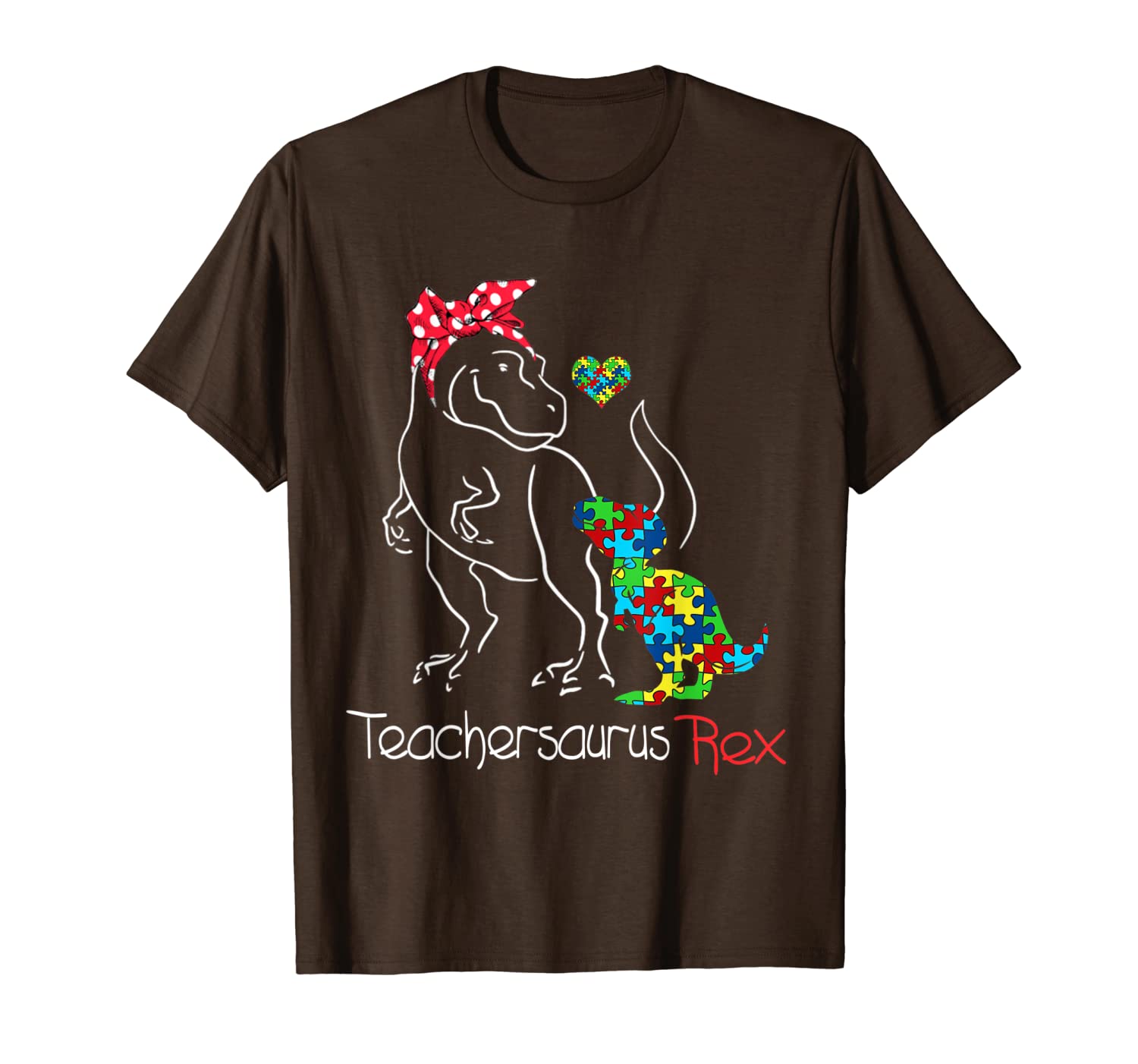 

teachersaurus dinosaur teachersaurus autism awareness shirt, White;black