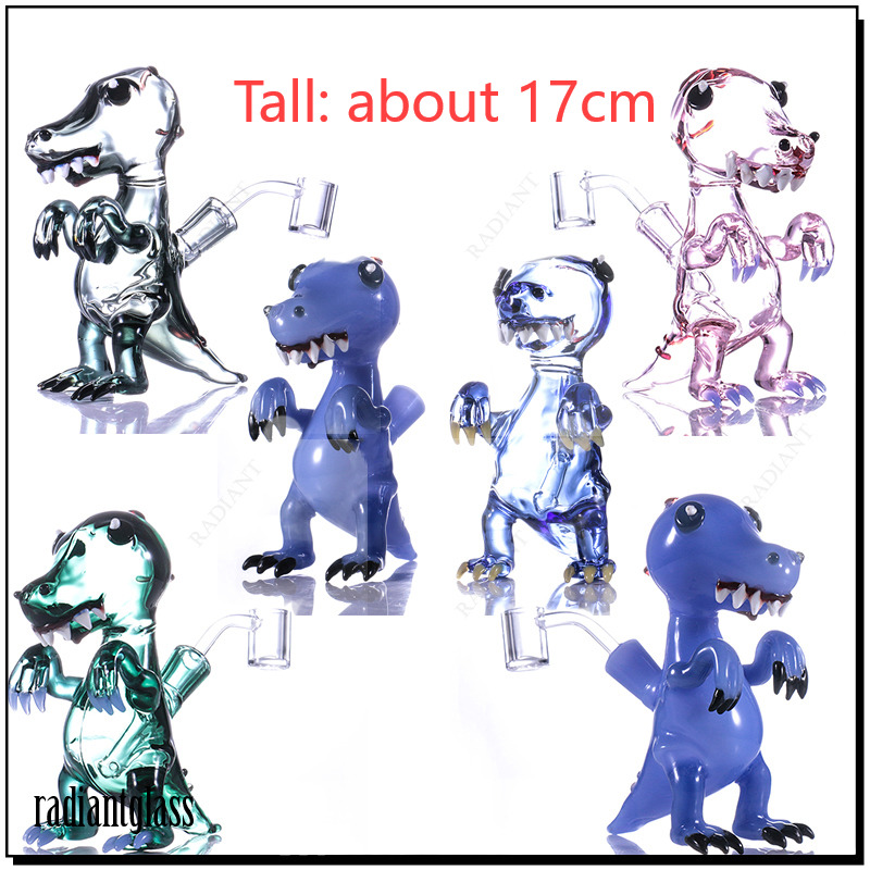 

Hookah bong Novelty glass water pipe 6.6 inches dinosaurs shape oil rigs water bongs tobacco bubbler dab rig oil burner pipes with bowl