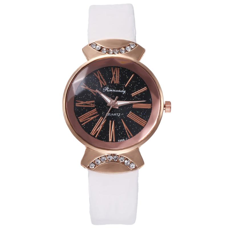 

Wristwatches Luxury Women Ladies Dress Watches Fashion Casual Female Analog Quartz Woman Clock With Vintage Leather Band