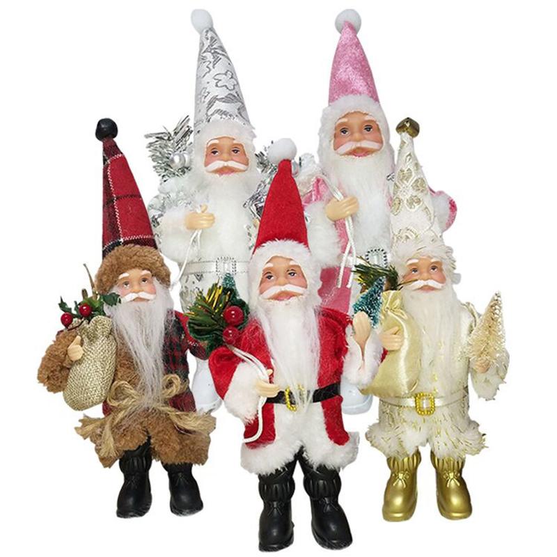 

Christmas Decorations Standing Santa Claus Ornament Super Cute Doll Creative Xmas Party Supplies For Home Living Room Bedroom Drop