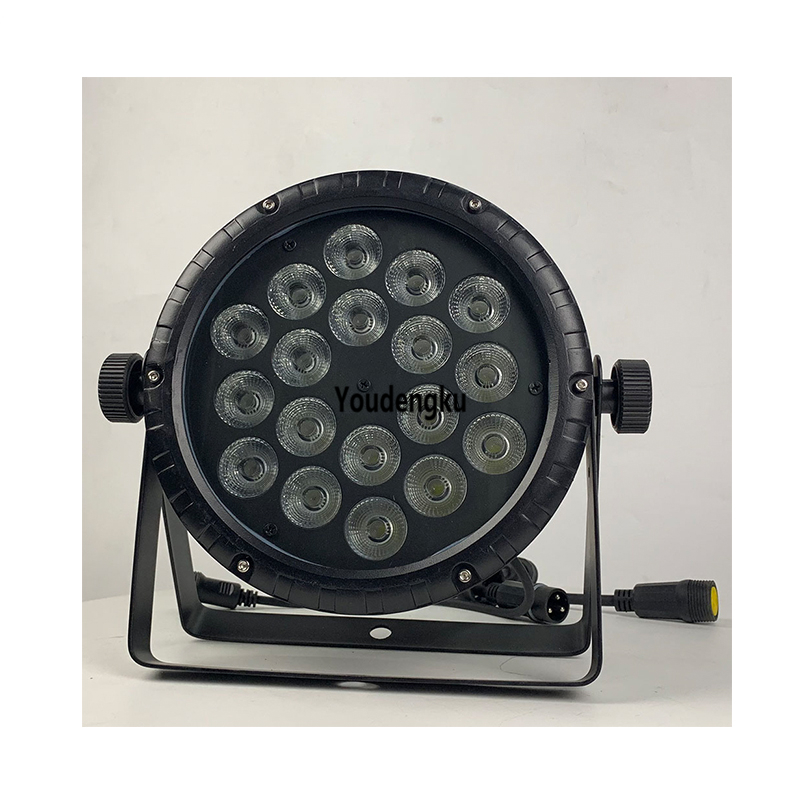 2pcs New 18*10W RGBW 4in1 waterproof par stage light for outdoor used IP65 LED flat par light-image-735161611