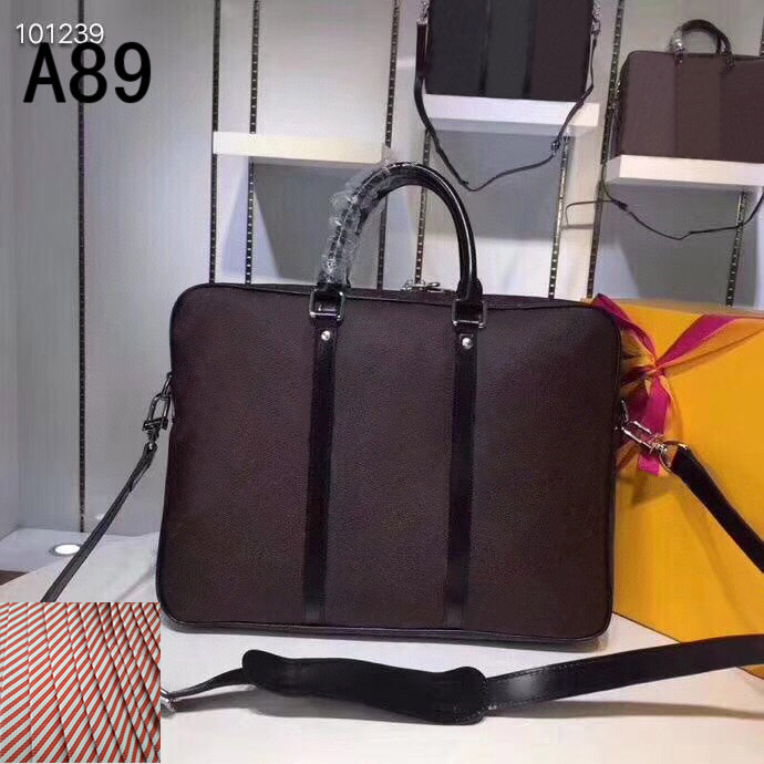 

Mens Briefcase Business Bags Casual Business Genuine Leather Mens Messenger Bag Vintage Mens Crossbody Bag Black Brown Shoulder Bags, Black chequer