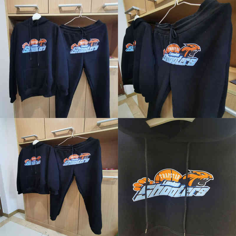 

Basketball Jerseys Mens Women Trapstar London Hoodie Set Limited Long Sleeve Sweatshirt Printed Cotton Couple Men Loose -3xl, Black