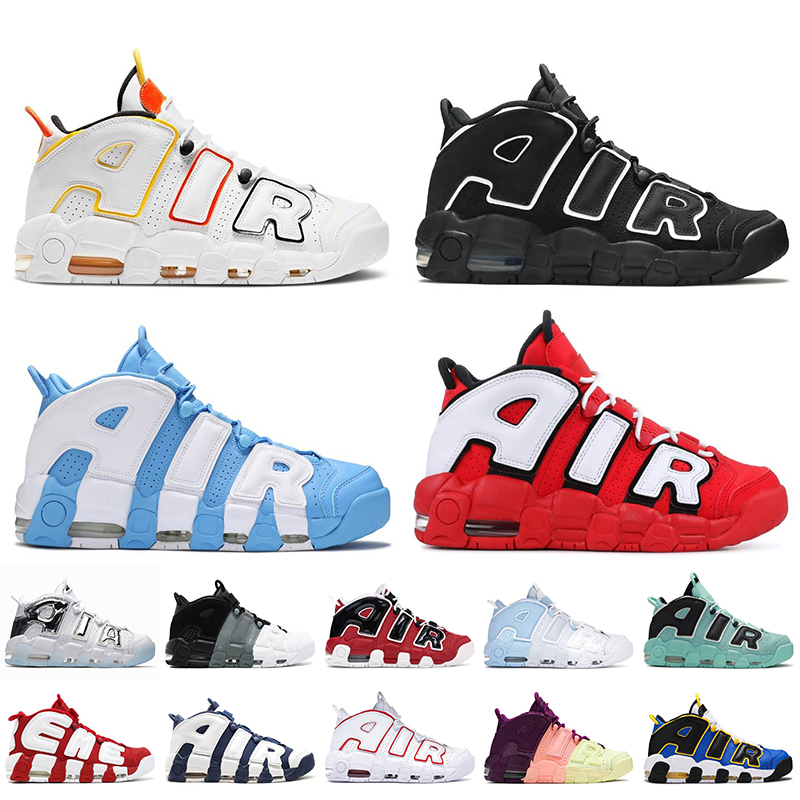 

More Uptempo Scottie Pippen Mens Womens Basketball Shoes Rosewell Raygun Black University Blue UNC Bulls Hoops Pack White Varsity Red Sports Trainers OG Sneakers, Light aqua 36-45