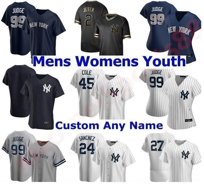 

New Men Women kids Aaron Judge 2020 21 York Gerrit Cole Gleyber Torres Giancarlo Stanton Sanchez Sabathia LeMahieu Yankees Baseball Jerseys, Blue;black