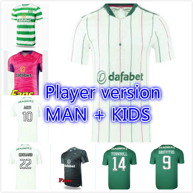 

FANS Player version 21 22 23 Glasgow Celtic Soccer Jerseys MCGREGOR EDOUARD 2022 2023 BROWN FORREST BAYO KLIMALA Football Shirt GRIFFITHS TAYLOR uniform man kids kit