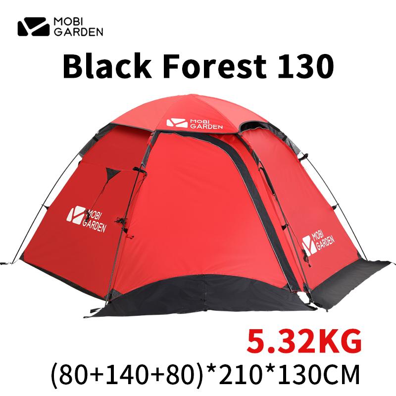 

Tents And Shelters MOBI GARDEN BF High Altitude Camping Tent 2-3 Person 150D Oxford Cloth Double Door Aluminum Rod Snow Skirt With Free Mat