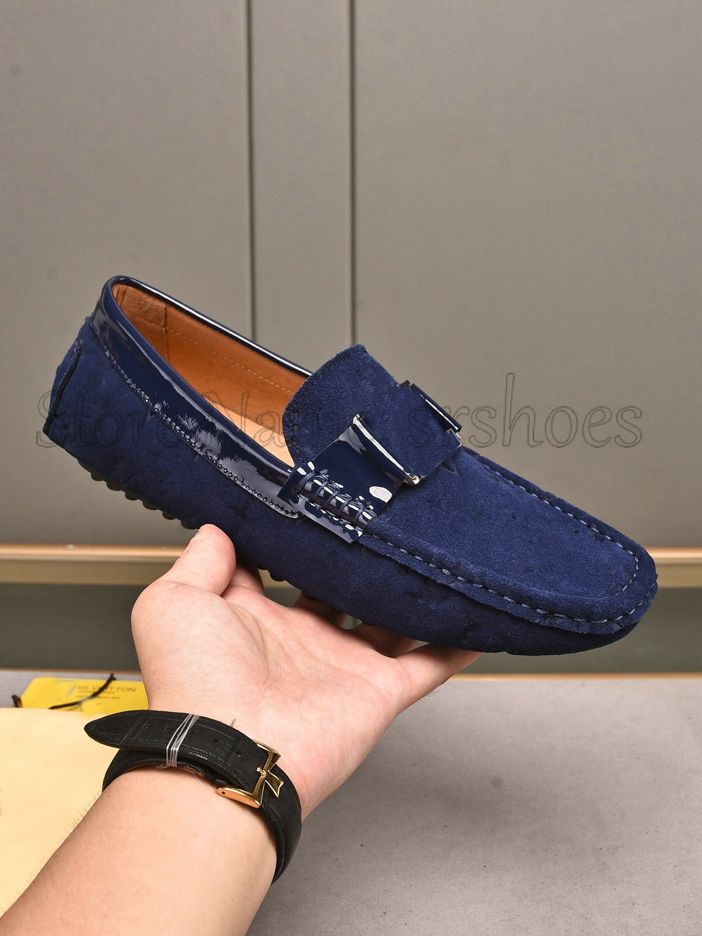 

Hockenheim Mocassin Shoes Loafers Embossed Leather Monte Carlo moccasin Slip-on VeLet Designer Men Sneaker rubber outsole printed Casual Shoe Dress Shoes, Customize