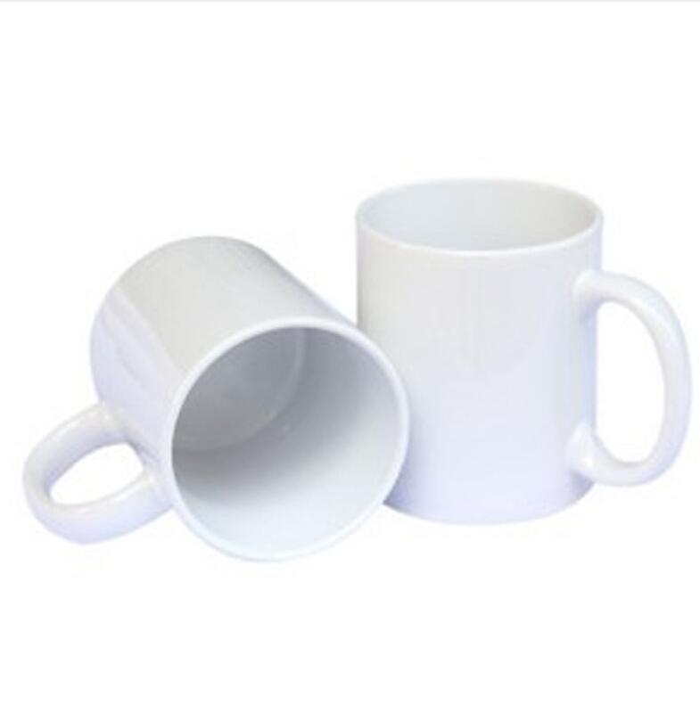 

Sublimation Blanks Mug Personality Thermal Transfer Ceramic Mug 11oz White Water Cup Party Gifts Drinkware Sea Shipping WWA132