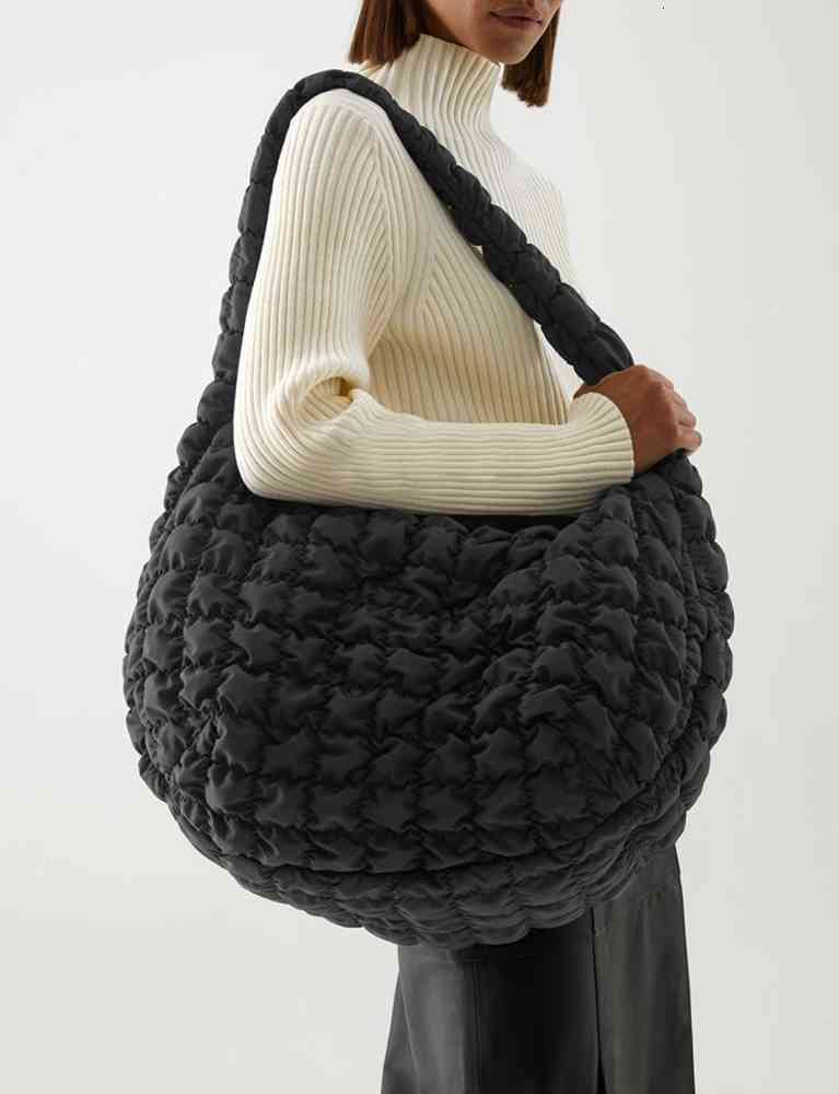 

Evening Bags Lnv High Capacity Women's Quilted Black White Nylon Luxury Imitation Brands 2021 Winter Vintage Crossbody, Customize