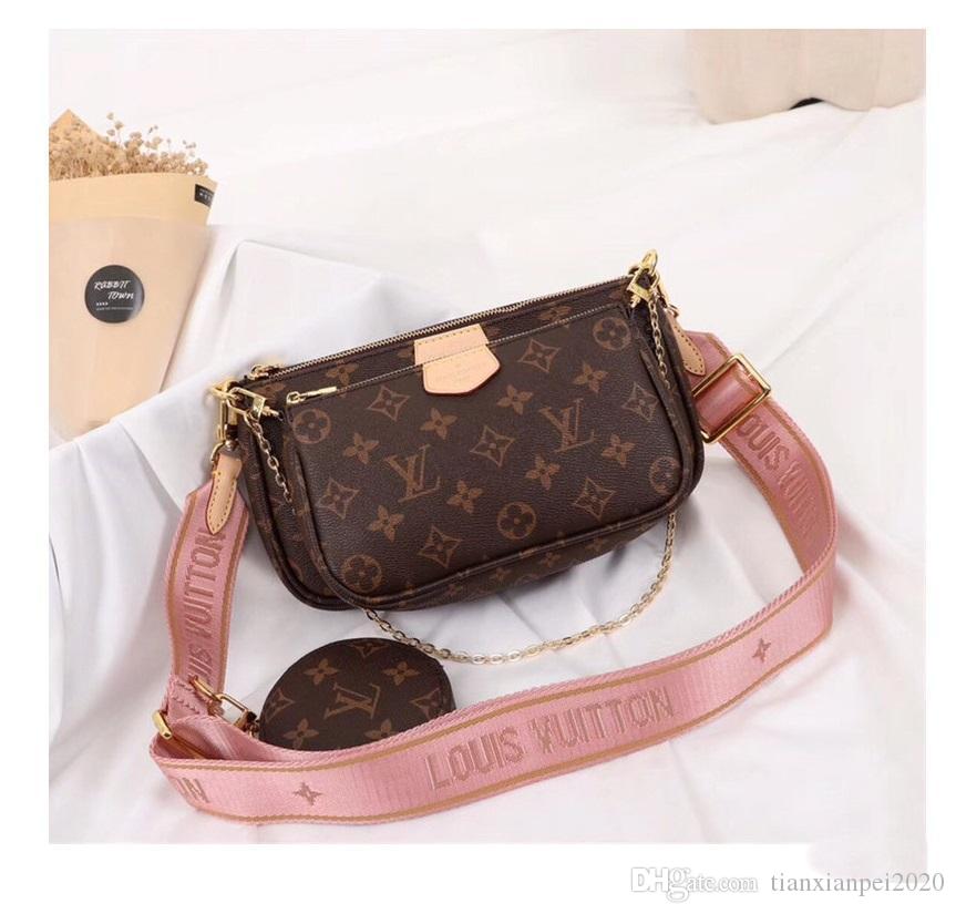 

LOUIS VITTON LV Women Crossbody Leather MULTI POCHETTE ACCESSORIES Shoulder Bags Pruse Messenger bag