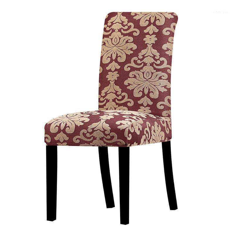 

Color Microvilli Jacquard Fabric Chair Cover Elastic Covers Stretch Seat Banquet El Weddings Home Decoration
