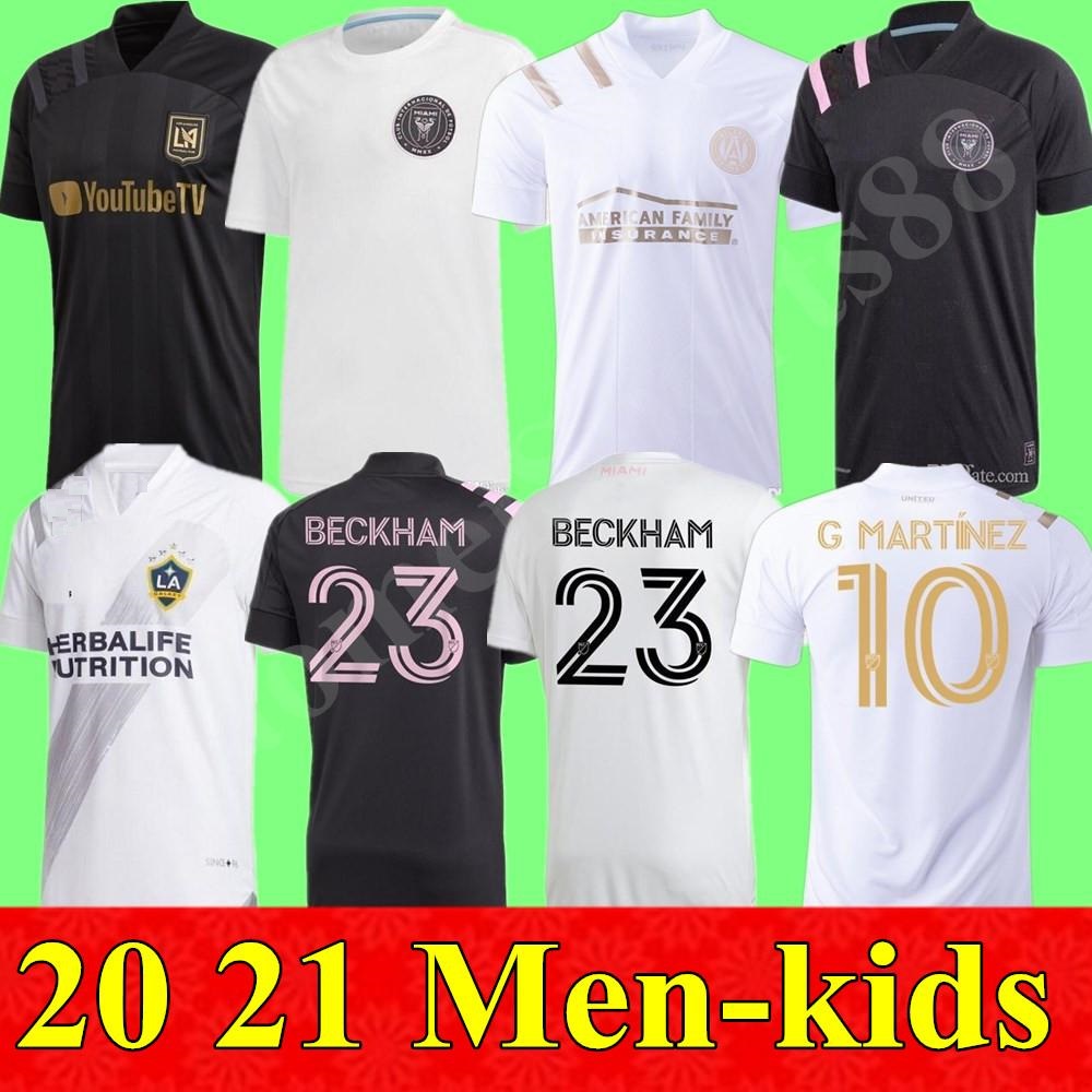 

2021 kids kit LAFC Carlos Vela Soccer Jerseys Los Angeles LA Galaxy Chicharito Inter Miami Beckham Black Atlanta United Football Shirts, Kids size:xxs-xxl