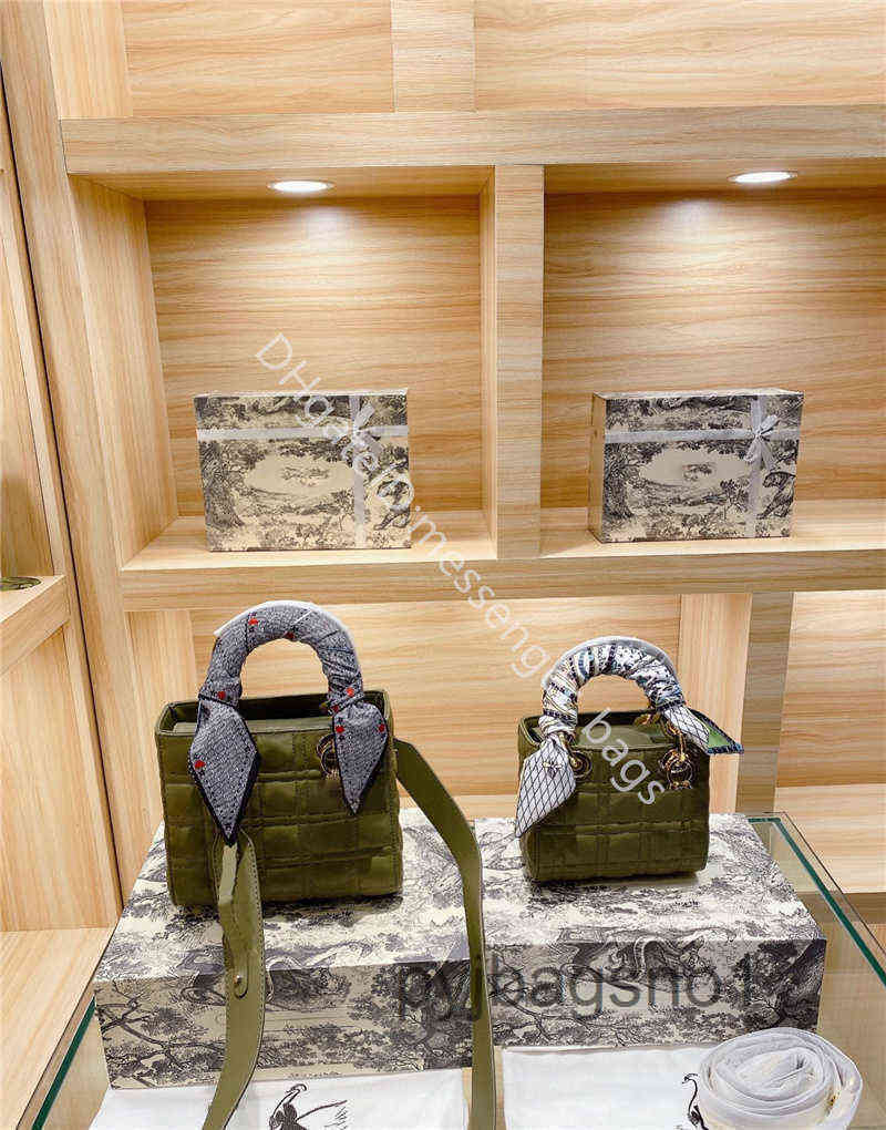 

Luxury D Bags and Handbags S2022 Famous Designer Lady Fashion Totes D-lite Classic Retro All-match Di Fei Silk yyy, Black