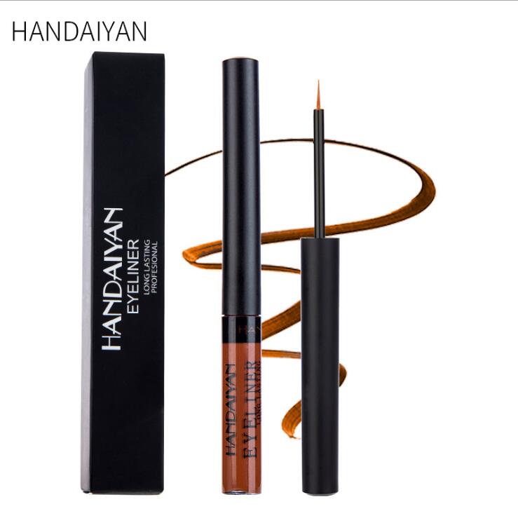 

HANDAIYAN Cat Eye Liners Colorful Cosmetic Matte Liquid Lasting Waterproof Not Blooming Charming Eyeliner 12colors, Customize