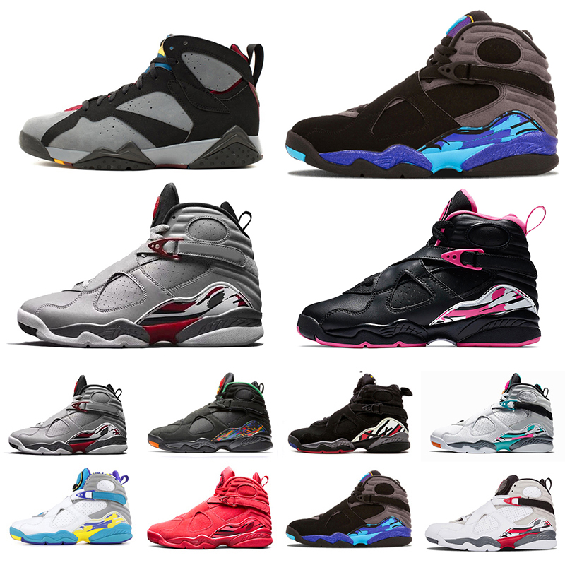 

2022 Jumpman 8 8s mens basketball shoes sneakers 3M Reflective White Aqua Valentine's Day Three Peat South Beach Raid Multi-Color trainers sports shoe Des Chaussures, Pay for box