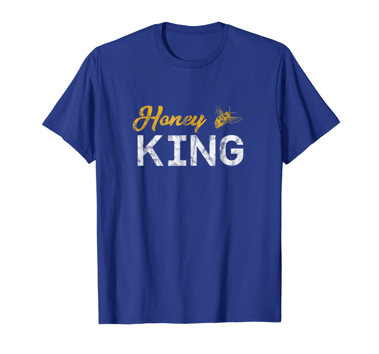 

honey king funny men's bumble bee gift shirt - white, White;black