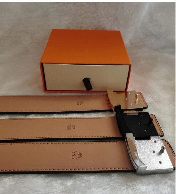 

Top 2022 leisure business belt wholesale male belt female designer belt metal letter buckle 3.8 cm wide gift NO box, Black;brown