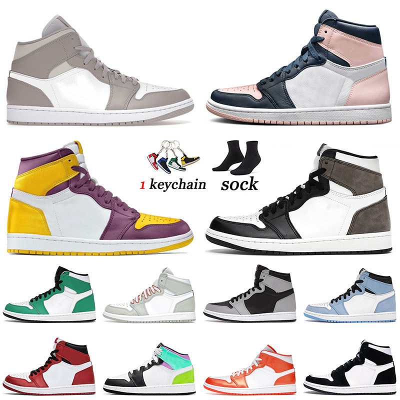 

Top OG 1 1s Basketball Shoes Mid Linen Brotherhood Mens Women Jumpman High Dark Mocha Atmosphere Tan Gum Obsidian Unc Trainers Sneakers 36-46, C1 tan gum 36-40