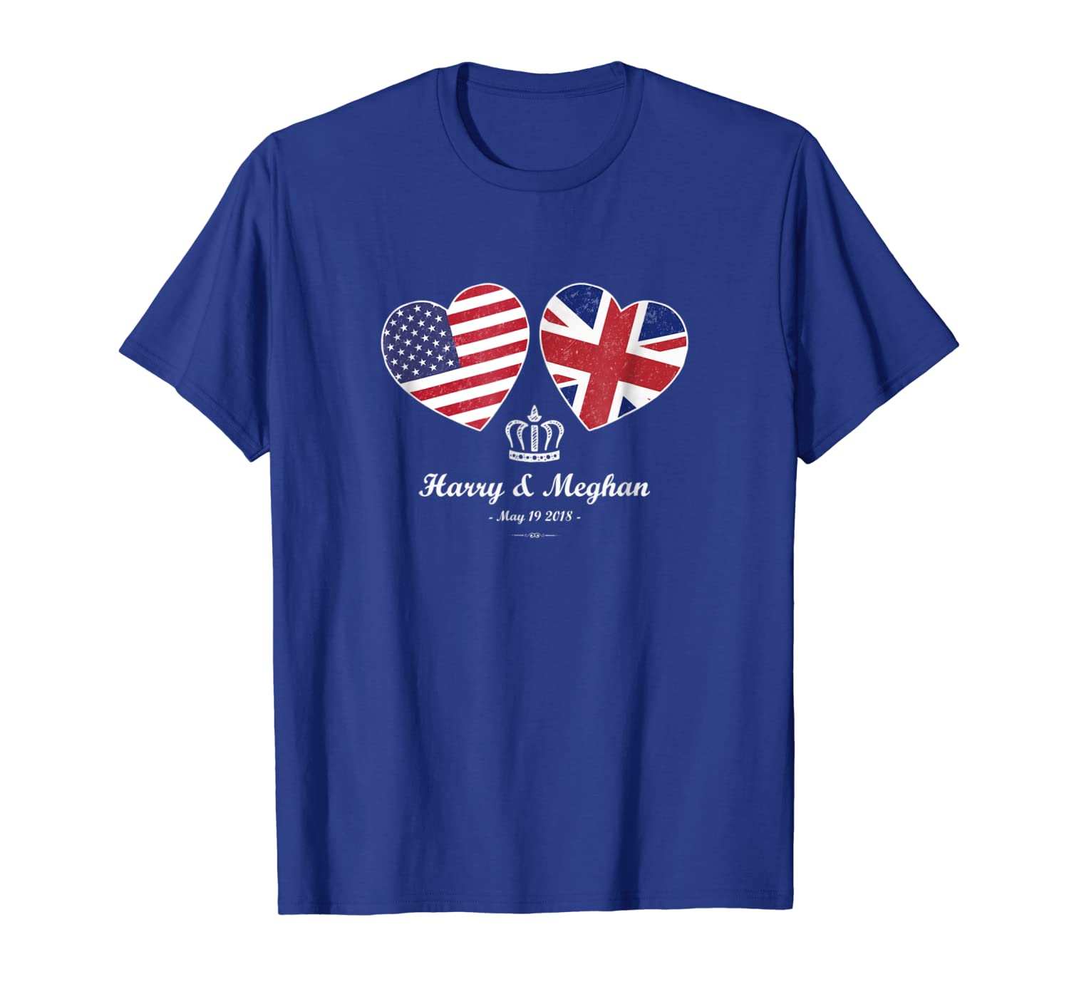 

Harry and Meghan - British American Royal Wedding Shirt, White;black