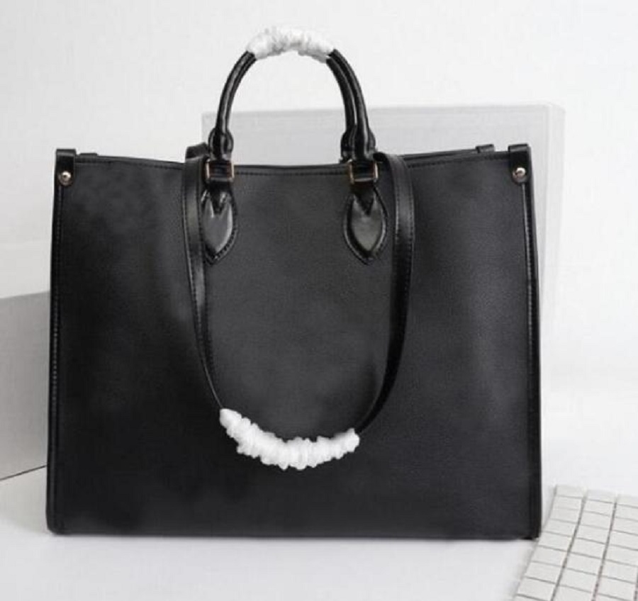 

2 Size High Quality ONTHEGO Women Bag Fashion Handbags Luxurys Designers Purse Flower Tote Bag Ladies Casual PVC Leather Shoulder Bags Female Big Messenger Handbag, Size 41*34*19cm