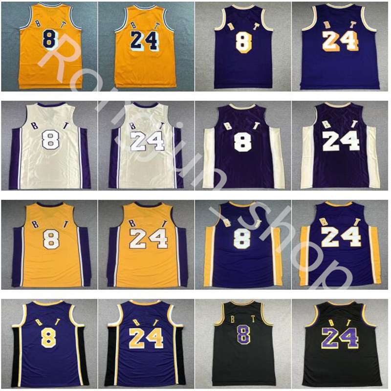 

Stitched Mesh Men Vintage Basketball Bryant Jerseys White Black Purple Camo Fashion Shirts Top Quality Sewn Embroidery, As picture