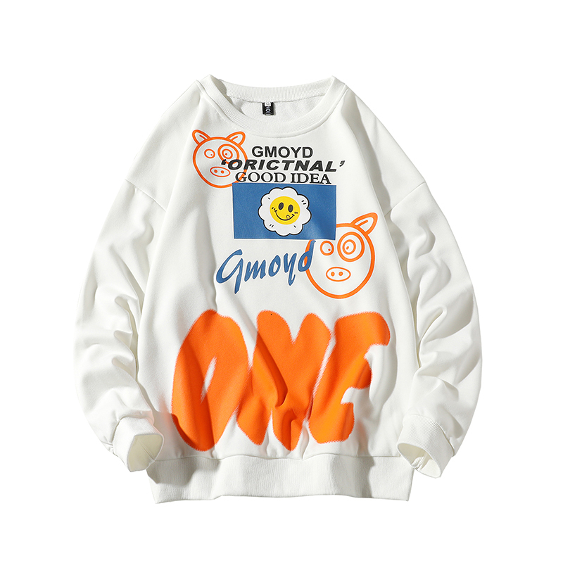 

2021 New Autumn Men Funny Sweatshirt Streetwear Mens O-neck Hoodies Outwear Cotton Sport Pullover Plus Size Spi1, White