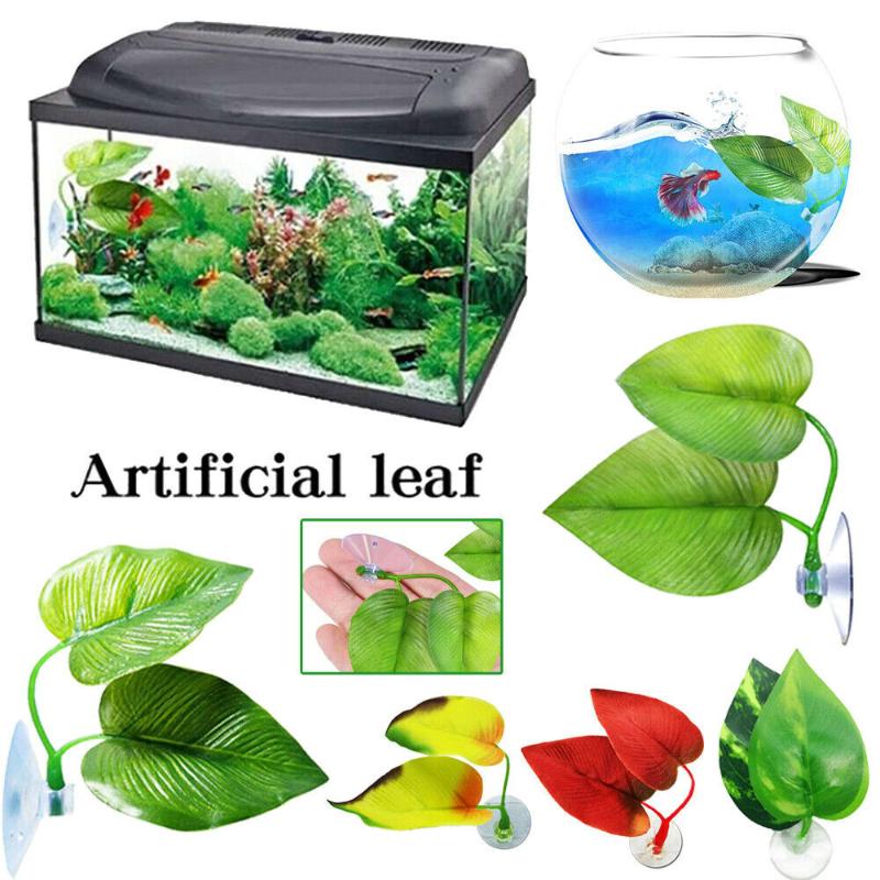 

Decorations Aquarium Artificial Leaf Decors Fish Tank Leaves Bed Resting Hammock Holder