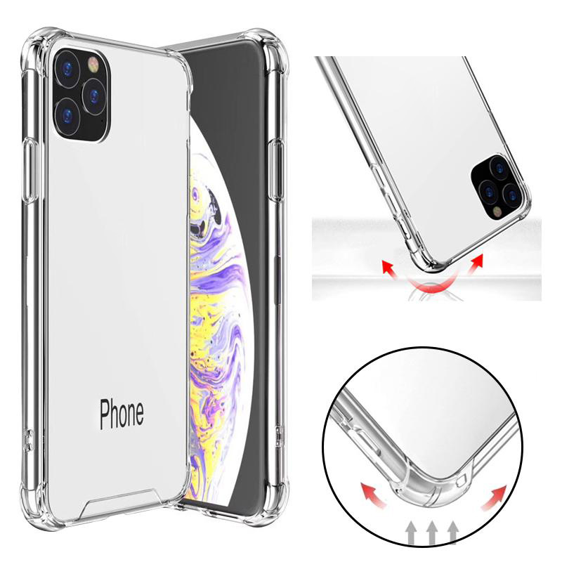 

Transparent Shockproof Acrylic Hybrid Armor Hard Cell Phone Cases for iPhone 12 11 Pro XS Max XR 8 7 6 Plus Samsung S20 Note20 Ultra, Opp bag only
