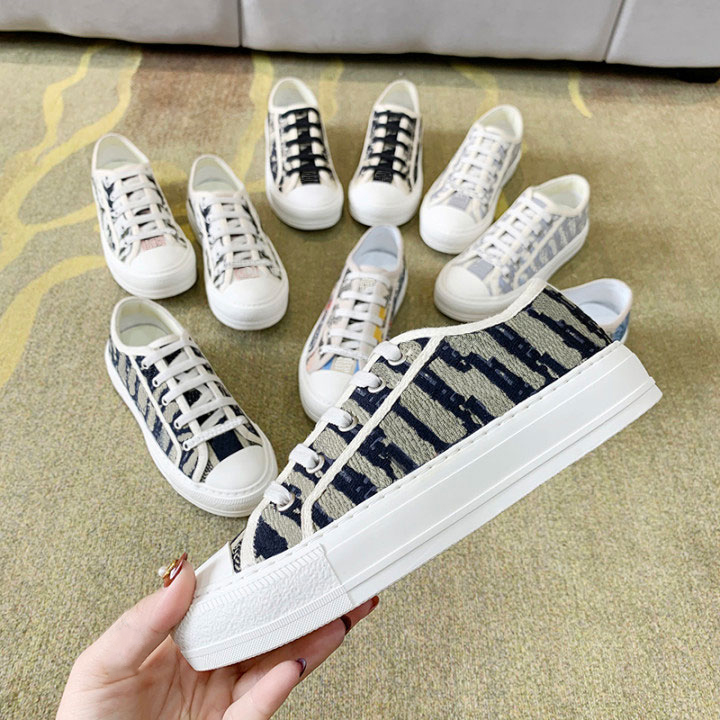 

2021 Walk 'n' Oblique women shoe Sneaker Gray Black White Embroidered Cotton Low-cut Shoes Fashion Rosa Mutabilis Trainers Multicol, I need look other product