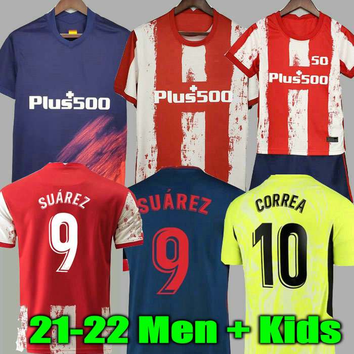 

21 22 JOÃO FÃLIX Soccer Jerseys de pre match training shirts 2021 2022 CORREA KOKE DembÃ©lÃ© Carrasco M.LLORENTE Men Kids Kit football jersey, Black;yellow