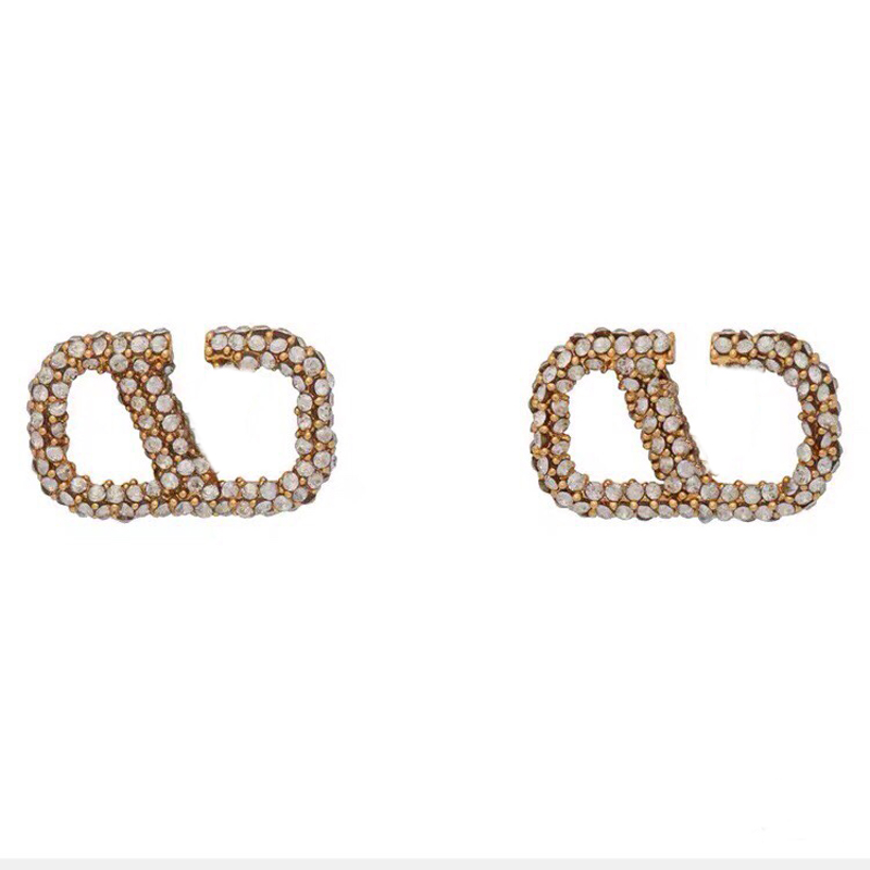 

Fashion Women Pearl Earring Jewelry Luxurys Gold Earrings Designer Letter V Diamond Earring Studs Wedding Party Necklaces With Box