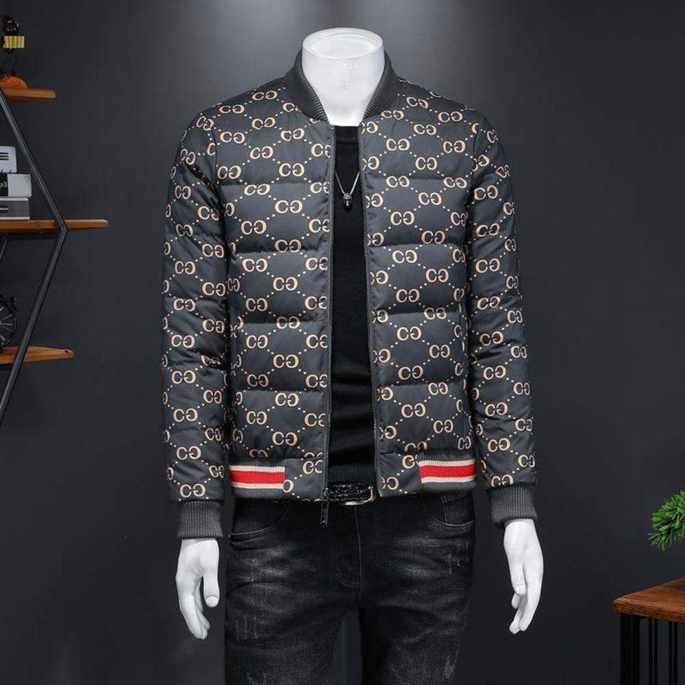 

It Fashion Printed Down Jacket High Quality For Men CC Winter Best Sell Recommend, Black