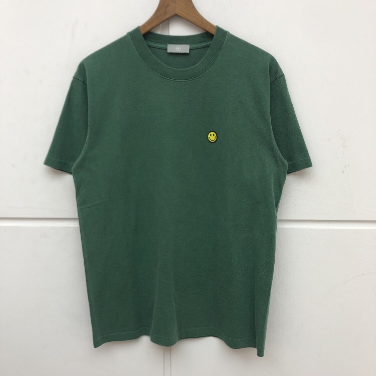 

2020 New Designers T Shirts Mens Tee Vintage Washed Smile T Shirt Summer Short Sleeve Men Women Tees, Black