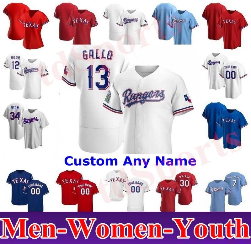

2020 Men Women kids Texas Joey Gallo Authentic Rougned Odor Shin-Soo Choo Elvis Andrus Ronald Guzman Adrian Alexis Rangers Baseball Jerseys, As shown in illustration