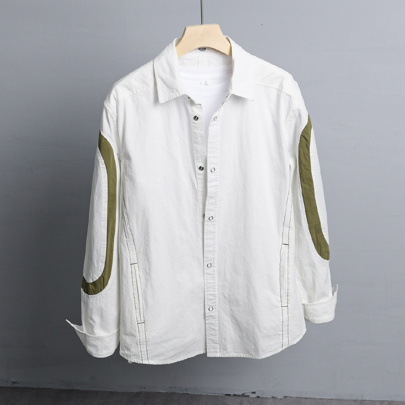 

100% Cotton 2021 New Long-sleeved Brand Casual Spring White Shirts for Men Comfortable Shirt Mens Chemise Camisa E4c2