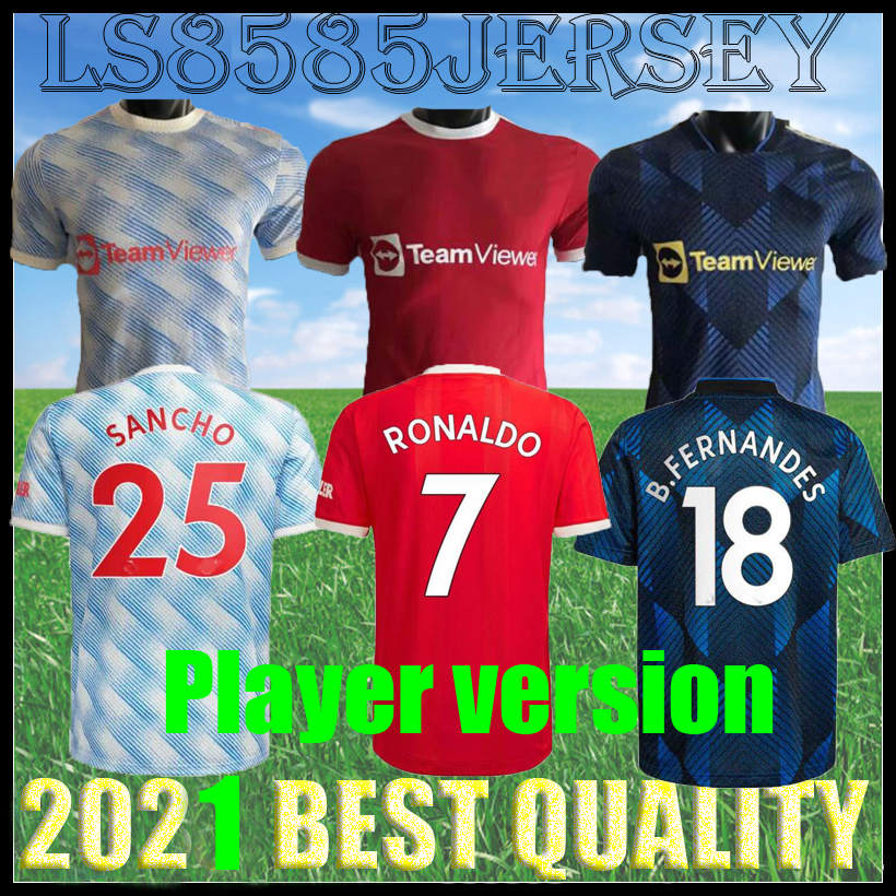 

Player version RONALDO 21 22 SANCHO RASHFORD soccer jerseys 2021 2022 MANCHESter CAVANI SHAW B. FERNANDES UNITED GREENWOOD UTD football shirt man uniform S-XXL