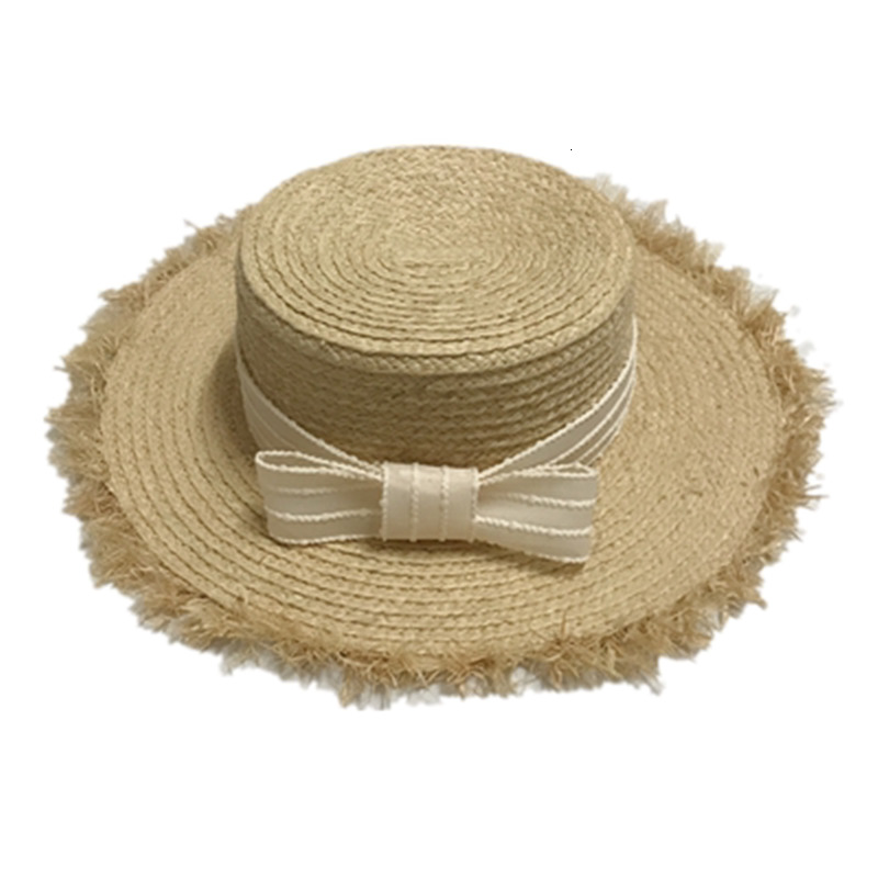 

2021 New Sun Hats for Women Panama Popcorn Broken Dome Wide Brim Big Straw Bucket Ladies Beggar Bowknot Raffia Visor Summer Beach Hat T5dx, 01