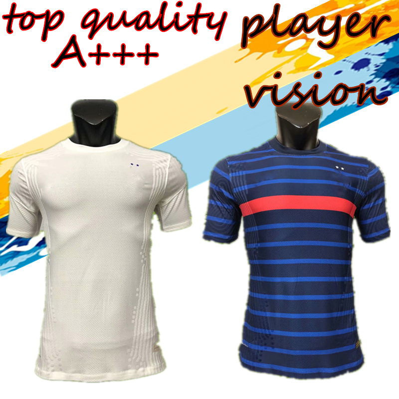 

2021 22 TOP Men Player version soccer jersey GRIEZMANN MBAPPE KANTE 20 21 POGBA shirt Maillot de football France ZIDANE GIROUD Kimpembe PAVARD BENZEMA LE, Player version patch