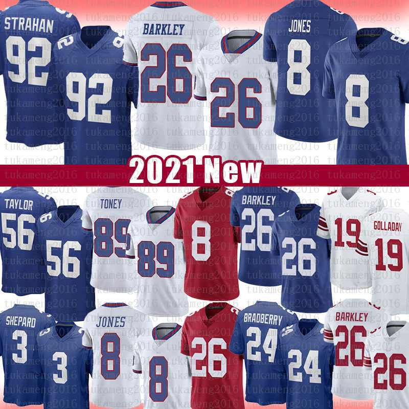 

Kenny Golladay Saquon Barkley Daniel Jones Football Jersey New Lawrence Taylor James Bradberry Michael Strahan Kadarius Toney Sterling Shepard, Mens jersey (juren)