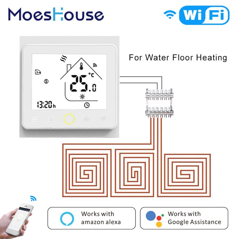 

Smart Home Control Thermostat WiFi Temperature Controller Warm Floor Water Heating Works Amazon Alexa Echo Google Tuya APP