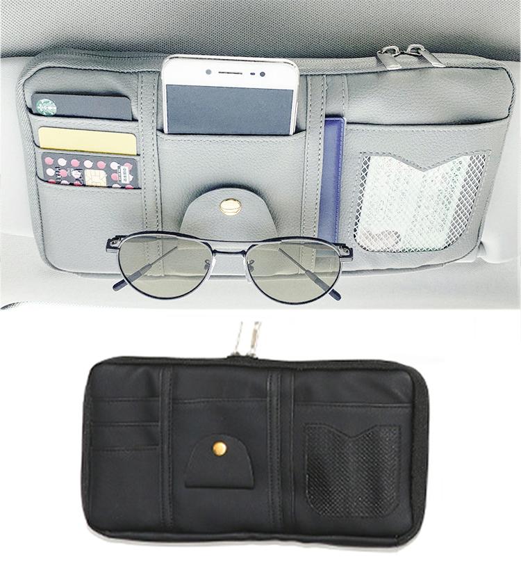 

Car Organizer Sun Visor Storage Sunglasses Clip Stowing Tidying Bag Bill Pen Card Holder CD DVD Assessoires