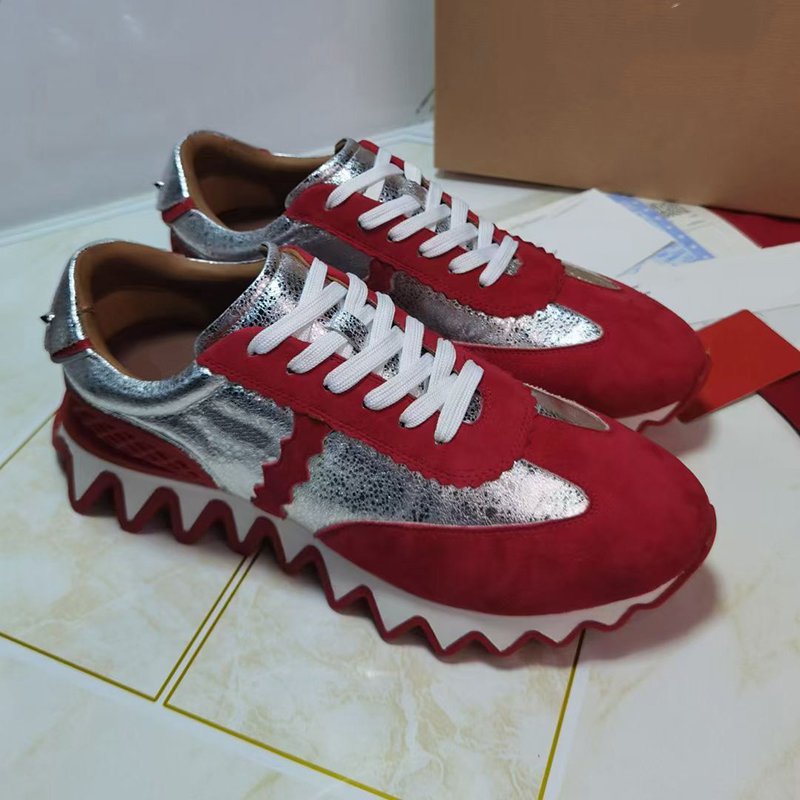 

Men bottoms Triple Casual Shoes Reglisse Orlato Flat Mens Low Top Dress Party Walking Fashion Red Bottom Sports Sneakers MJJJ0003